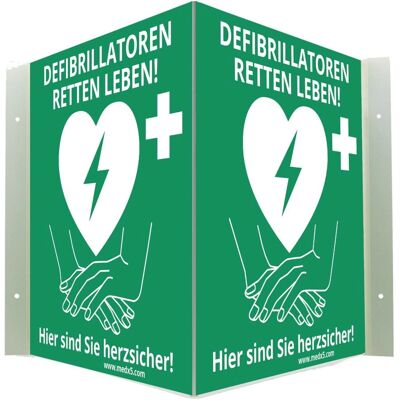 MedX5 Första Hjälpen Kit - AED-skylt för defibrillatorplats MedX5 Första Hjälpen Kit - AED-skylt för defibrillatorplats