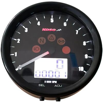 KOSO Panel Multifunción Digital - Negro - RPM 10,000 KOSO Panel Multifunción Digital - Negro - RPM 10,000