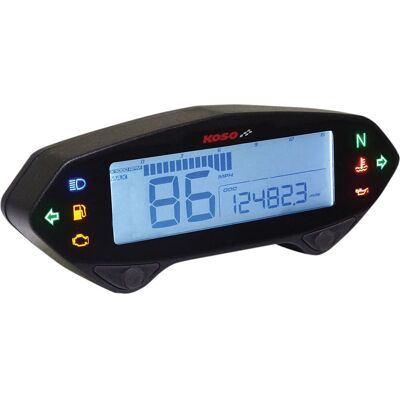 Mètre de vitesse numérique KOSO - Noir - Modèle DB01RN - Tachomètre - Publicité Mètre de vitesse numérique KOSO - Noir - Modèle DB01RN - Tachomètre - Publicité