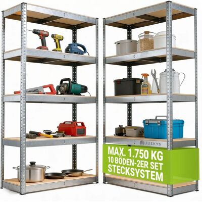 Juskys - Basic 2x 180 x 90 x 40 cm - 10 półek - Storage rack Juskys - Basic 2x 180 x 90 x 40 cm - 10 półek - Storage rack