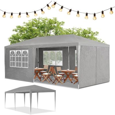 Juskys 3x6 M Partyzelt - 6 Abnehmbare Seitenwände & Dach - 18 m² - Dunkelgrau Juskys 3x6 M Partyzelt - 6 Abnehmbare Seitenwände & Dach - 18 m² - Dunkelgrau