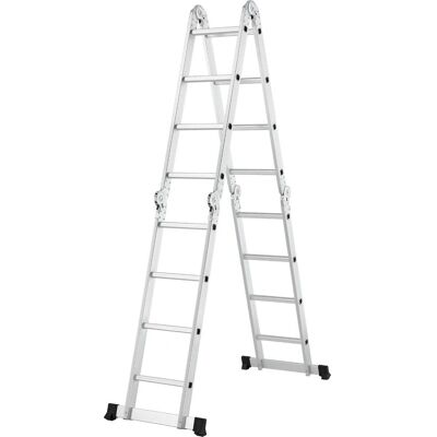 Juskys - Aluminium Multifunkcyjna Drabina 4x4 Stopni 4.7m - Drabina Juskys - Aluminium Multifunkcyjna Drabina 4x4 Stopni 4.7m - Drabina