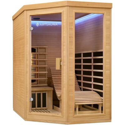 Saunaloft - Esbjerg Triplex - Hemlockholz - 130x190x190 - Infrarotsauna Saunaloft - Esbjerg Triplex - Hemlockholz - 130x190x190 - Infrarotsauna