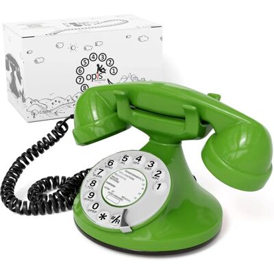 Téléphone Rétro OPIS TECHNOLOGY Vert - Téléphone - Publicité Téléphone Rétro OPIS TECHNOLOGY Vert - Téléphone - Publicité