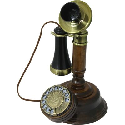Téléphone Vintage Opis C - Discage Rotatif & Corps en Bois - Publicité Téléphone Vintage Opis C - Discage Rotatif & Corps en Bois - Publicité