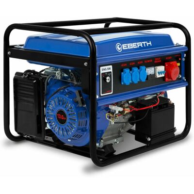 Generatore portatile Eberth 5500W - 13CV Benzina 4T, Trifase, AVR Generatore portatile Eberth 5500W - 13CV Benzina 4T, Trifase, AVR