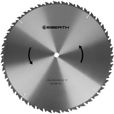 Eberth - Hoja de sierra circular de carburo para madera - 700mm, 42 dientes Eberth - Hoja de sierra circular de carburo para madera - 700mm, 42 dientes