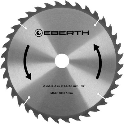 EBERTH LS2-254X36T - 254 mm - 36 Zähne - Kreissägeblatt EBERTH LS2-254X36T - 254 mm - 36 Zähne - Kreissägeblatt