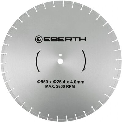 Dischi diamantati EBERTH - 550mm, foro 25,4mm, spessore 4,0mm - Dischi diamantati Dischi diamantati EBERTH - 550mm, foro 25,4mm, spessore 4,0mm - Dischi diamantati