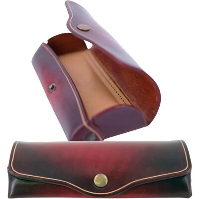 Mika läderögonbrynefodral - 16 cm, röd - Ögonbrynefodral Mika läderögonbrynefodral - 16 cm, röd - Ögonbrynefodral