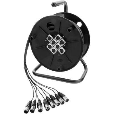 Pronomic 8/0 XLR Bühnen Multicore - 8-Kanal, 15m, Schwarz Pronomic 8/0 XLR Bühnen Multicore - 8-Kanal, 15m, Schwarz