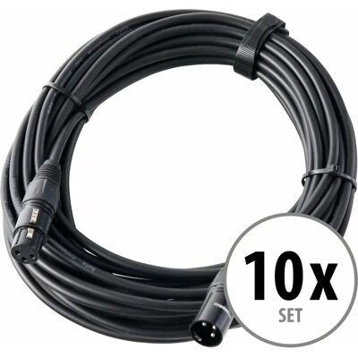 Pronomic - XLR Cable - 10 m - 10x - Set de câbles - Publicité Pronomic - XLR Cable - 10 m - 10x - Set de câbles - Publicité
