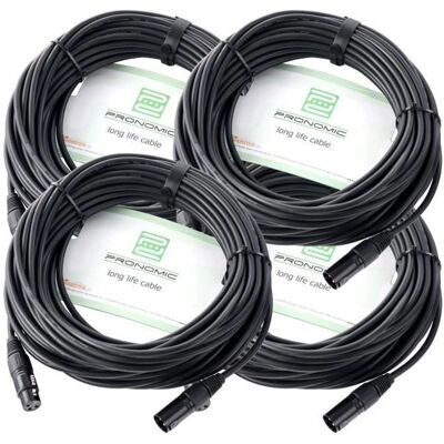 Pronomic - 4x XLR DMX Cable - 20 m - Cable - Publicité Pronomic - 4x XLR DMX Cable - 20 m - Cable - Publicité