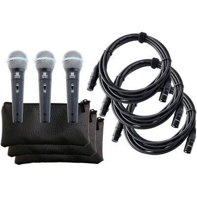 Pronomic - DM 58 B - Dynamique Cardioïde - 3-pack - Microphone - Publicité Pronomic - DM 58 B - Dynamique Cardioïde - 3-pack - Microphone - Publicité