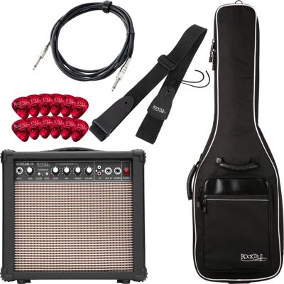 Rocktile - 15W Beginner Pack - Étui - Câble - Guitar Amplifier - Publicité Rocktile - 15W Beginner Pack - Étui - Câble - Guitar Amplifier - Publicité