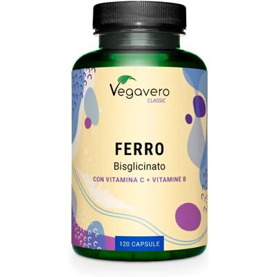 Vegavero - Suplemento de ferro - 14 mg de ferro - Vitamina C e B - Suplemento de ferro Vegavero - Suplemento de ferro - 14 mg de ferro - Vitamina C e B - Suplemento de ferro