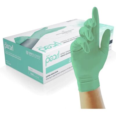 Hygiene100 Mint Pearl Nitrile Gloves L - Medical Gloves Hygiene100 Mint Pearl Nitrile Gloves L - Medical Gloves