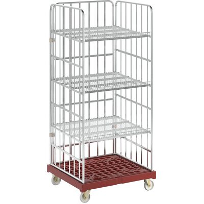 Kaiser Kraft Estante Rodante - 3 Camadas, Vermelho, 500kg Kaiser Kraft Estante Rodante - 3 Camadas, Vermelho, 500kg