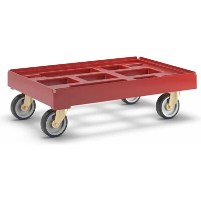 KaiserKraft Transportwagen - 610x410mm, HDPE, Rot, Rot in Rot KaiserKraft Transportwagen - 610x410mm, HDPE, Rot, Rot in Rot