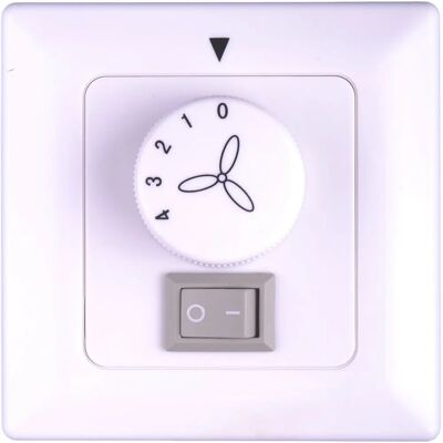 Pepeo Wall control - Surface-mounted White - Wall switch for ceiling fans with light – 85 Pepeo Wall control - Surface-mounted White - Wall switch for ceiling fans with light – 85