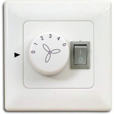 Interruttore a parete PEPEO / controllo per ventilatori da soffitto con luce - Bianco - 85 Interruttore a parete PEPEO / controllo per ventilatori da soffitto con luce - Bianco - 85