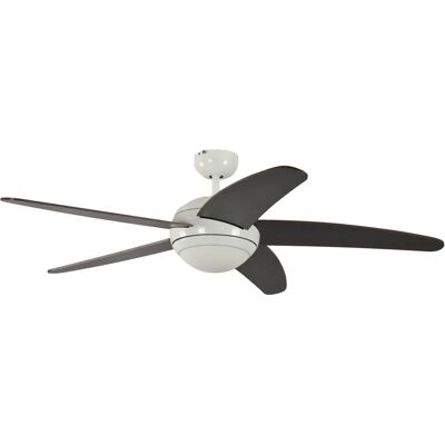 PEPEO Melton White / Wenge Ceiling Fan - Reversible 3-Speed, Light, 132cm PEPEO Melton White / Wenge Ceiling Fan - Reversible 3-Speed, Light, 132cm