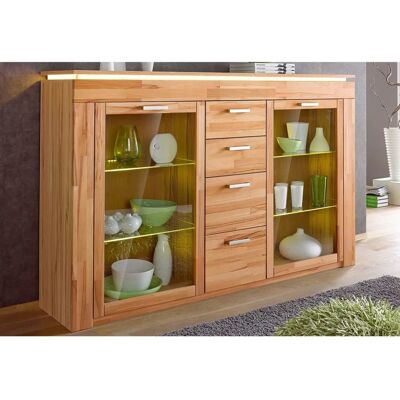 Vogl MöbelFabrik Beiges Highboard mit Glastüren - Highboard Vogl MöbelFabrik Beiges Highboard mit Glastüren - Highboard