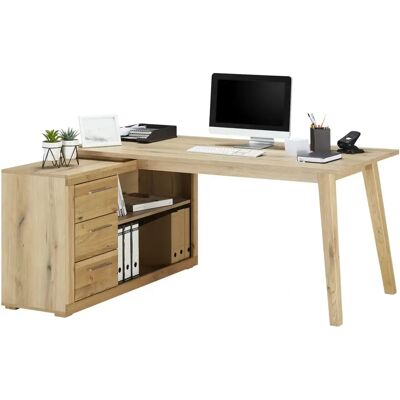 Smart Eckschreibtisch Malmö - Holzfarben, 165x130x76cm - Büromöbel Smart Eckschreibtisch Malmö - Holzfarben, 165x130x76cm - Büromöbel