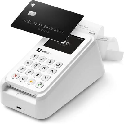Kit de Paiement SumUp Blanc 3G+ - Terminal de Paiement - Publicité Kit de Paiement SumUp Blanc 3G+ - Terminal de Paiement - Publicité
