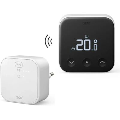 tado° Thermostat intelligent sans fil X - Kit de démarrage - Thermostat intelligent - Incl. Matter Bridge - compatible avec Google Home, Alexa & Apple Homekit - Noir/Blanc tado° Thermostat intelligent sans fil X - Kit de démarrage - Thermostat intelligent - Incl. Matter Bridge - compatible avec Google Home, Alexa & Apple Homekit - Noir/Blanc