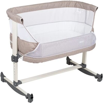 babyGO Vivaldi Beistellbett - Höhenverstellbar, Reißverschluss, Schaukel babyGO Vivaldi Beistellbett - Höhenverstellbar, Reißverschluss, Schaukel
