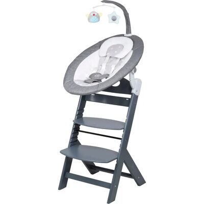 BabyGo Hellgrau Baby Schaukel & Hochstuhl Set - Baby Hochstuhl und Schaukel BabyGo Hellgrau Baby Schaukel & Hochstuhl Set - Baby Hochstuhl und Schaukel