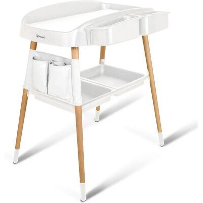 BabyGo ChangeMe Weiß Wickeltisch - Nachhaltiges Buchenholz, Mobil, Stauraum BabyGo ChangeMe Weiß Wickeltisch - Nachhaltiges Buchenholz, Mobil, Stauraum