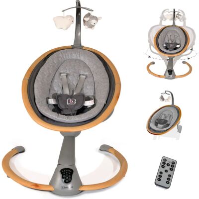 babyGO Homey Babyschommel - Beige, 360° Drehung, 5 Geschwindigkeiten, Sounds babyGO Homey Babyschommel - Beige, 360° Drehung, 5 Geschwindigkeiten, Sounds