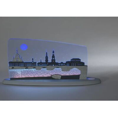 WEIGLA Blau-Grau Dresden bei Nacht LED Dekolicht - Dekolampe WEIGLA Blau-Grau Dresden bei Nacht LED Dekolicht - Dekolampe