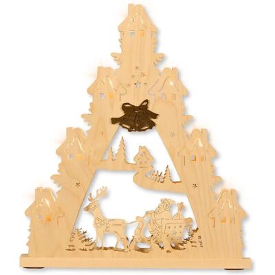 WEIGLA Holz-Weihnachtspitze - Erzgebirge Stil, Beige WEIGLA Holz-Weihnachtspitze - Erzgebirge Stil, Beige