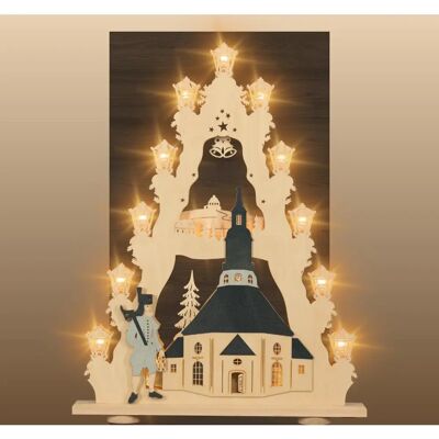 WEIGLA Seiffener Kirche Holz Lichterbogen - Weihnachtsdeko WEIGLA Seiffener Kirche Holz Lichterbogen - Weihnachtsdeko