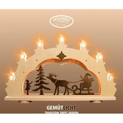 WEIGLA Weihnachtsmann auf Schlitten Rustikal Schwibbogen WEIGLA Weihnachtsmann auf Schlitten Rustikal Schwibbogen