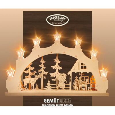 WEIGLA Weihnachtsabend Beige 52x32x6 cm Holz Fensterdeko—Wooden window decorative arch WEIGLA Weihnachtsabend Beige 52x32x6 cm Holz Fensterdeko—Wooden window decorative arch