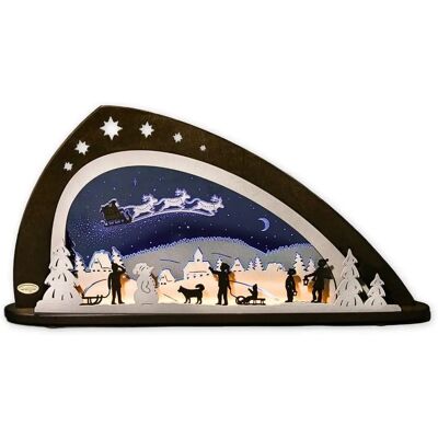 WEIGLA LED Santa Claus Moderner Schwibbogen aus Holz & Acrylglas - Schwibbögen WEIGLA LED Santa Claus Moderner Schwibbogen aus Holz & Acrylglas - Schwibbögen