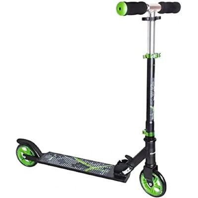 Muuwmi Aluminium-Kick-Scooter - Schwarz-Grün - 125mm - Für Kinder Muuwmi Aluminium-Kick-Scooter - Schwarz-Grün - 125mm - Für Kinder