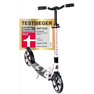Six Degrees Pastellroze Aluminium Scooter 205mm mit Faltmechanismus Six Degrees Pastellroze Aluminium Scooter 205mm mit Faltmechanismus