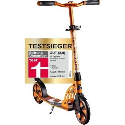 Six Degrees Orange/Schwarz 2-Wiel Faltbarer Scooter - Scooter Six Degrees Orange/Schwarz 2-Wiel Faltbarer Scooter - Scooter