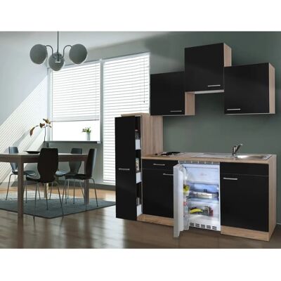 RESPEKTA - KB180ESGC - 180 cm - Nero - Unità cucina RESPEKTA - KB180ESGC - 180 cm - Nero - Unità cucina
