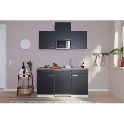 Set cucina Respekta - 150cm, Nero, Moderno - Unità Cucina Set cucina Respekta - 150cm, Nero, Moderno - Unità Cucina