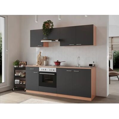 Sada kuchyň Respekta Basic - 210cm, dřevo, šedá - Kuchyňský set Sada kuchyň Respekta Basic - 210cm, dřevo, šedá - Kuchyňský set
