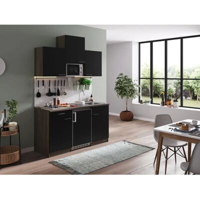 Respekta UKS110A+ Cucina nera - Blocco cucina e linea Respekta UKS110A+ Cucina nera - Blocco cucina e linea
