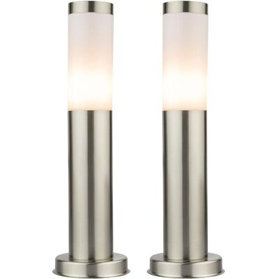 ETC-SHOP - Set di 2 lampade da terra per esterni IP44 illuminazione da giardino moderna in acciaio inossidabile - Outdoor lighting ETC-SHOP - Set di 2 lampade da terra per esterni IP44 illuminazione da giardino moderna in acciaio inossidabile - Outdoor lighting