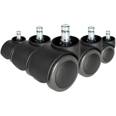 hjh OFFICE 5x ROLO FREE 10mm/50mm Kółka do Krzeseł hjh OFFICE 5x ROLO FREE 10mm/50mm Kółka do Krzeseł