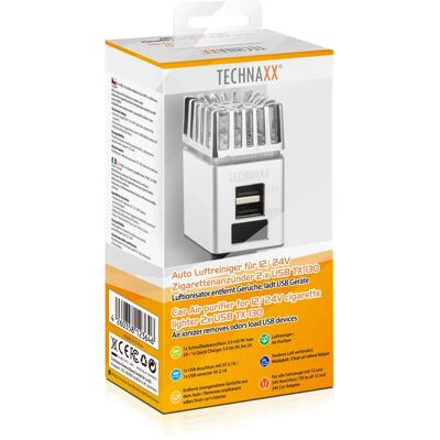 Technaxx TX-130 Luftreiniger - Bil ionisator med 2 USB-porte Technaxx TX-130 Luftreiniger - Bil ionisator med 2 USB-porte
